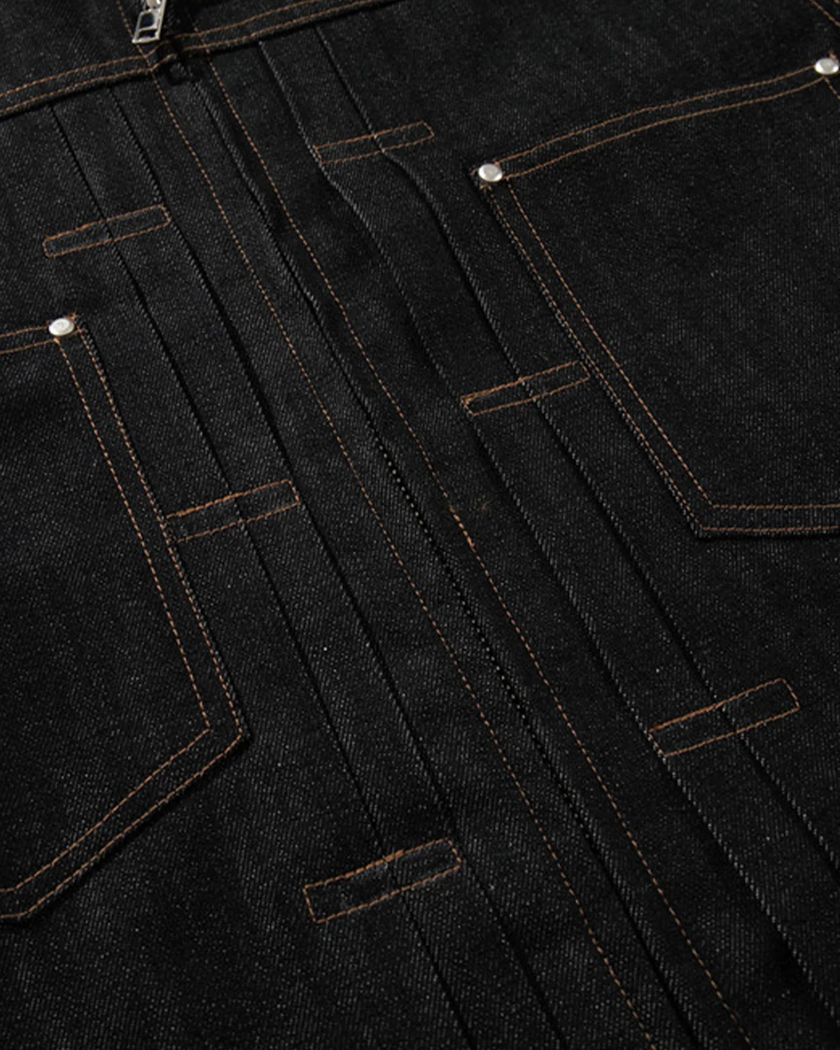 Black Raw Denim Jacket | Inflation Streetwear - Image 4