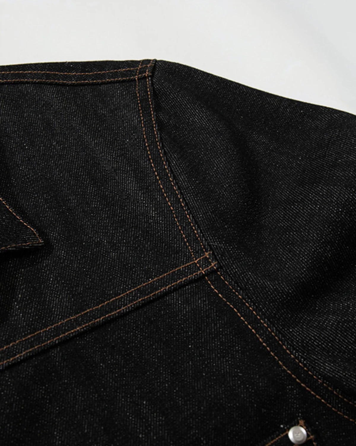 Black Raw Denim Jacket | Inflation Streetwear - Image 5