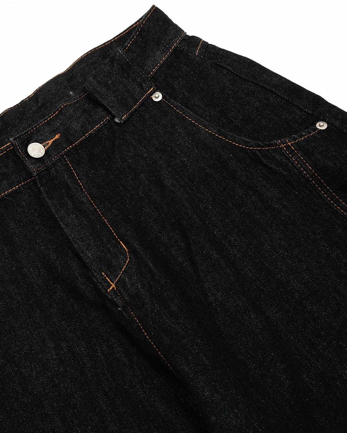 Contrast Stitch Raw Baggy Jeans | Inflation Streetwear - Image 3