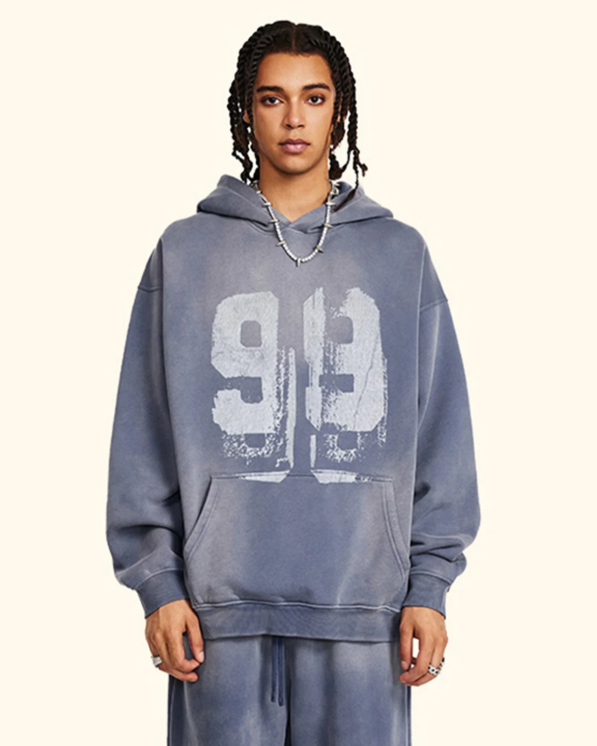 Graffiti Print Washed Fleece hoodie | Inflation Streetwear - Image 11