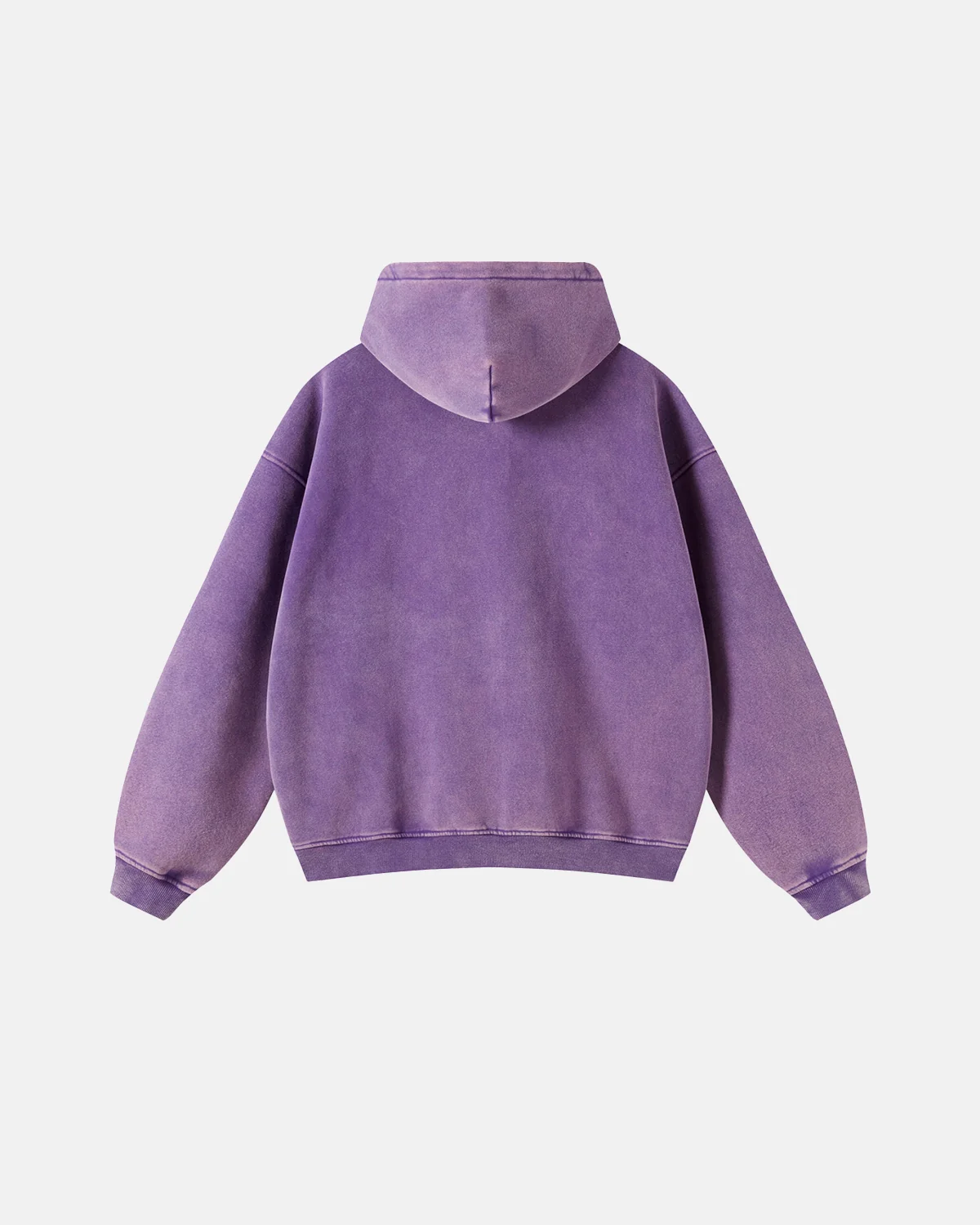 INFLATION Washed Distressed Fleece Zip Up Hoodies - Image 16