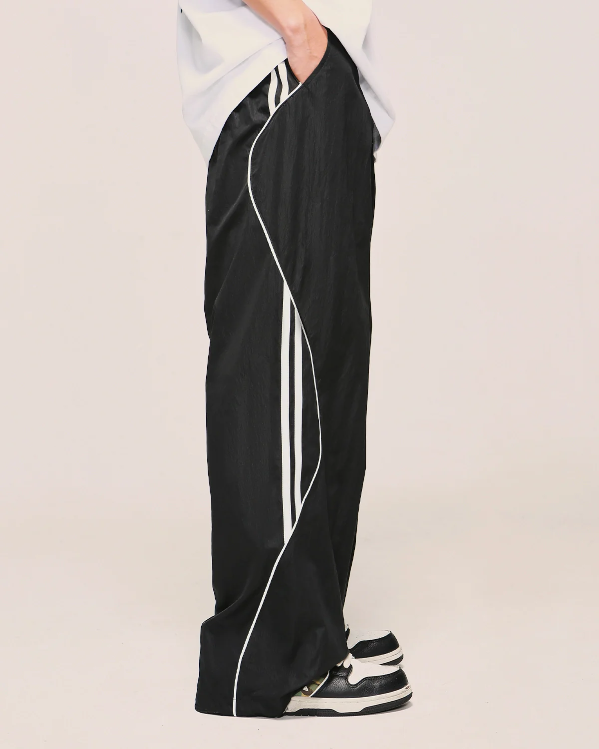 INFLATION Striped Side Wide Leg Track Pants - Image 8