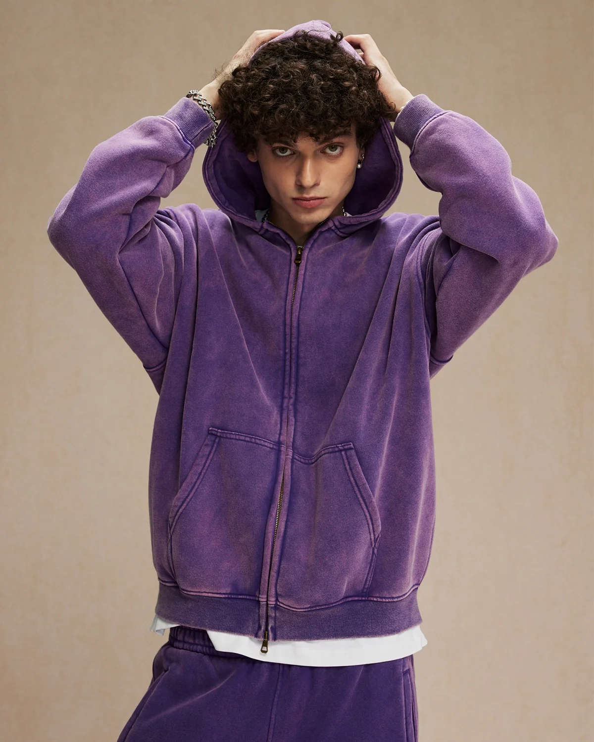 INFLATION Vintage Washed Zip Up Hoodie - Image 17