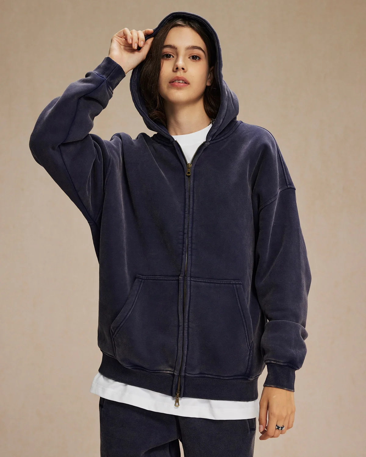 INFLATION Vintage Washed Zip Up Hoodie - Image 18