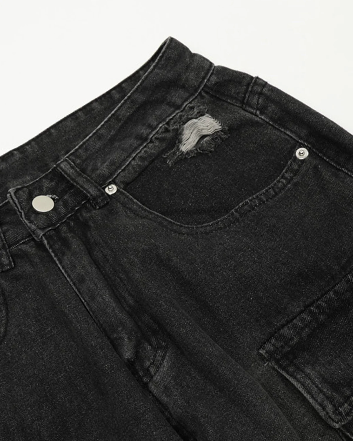 Multi Pockets Cargo Wide Leg Jeans | Inflation Streetwear - Image 4